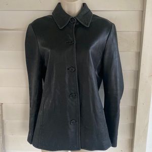 Vintage Liz Claiborne Genuine Leather Fitted Jacket